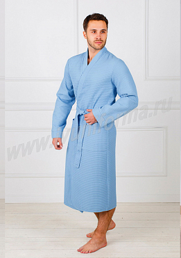 Халат мужской вафельный с планкой