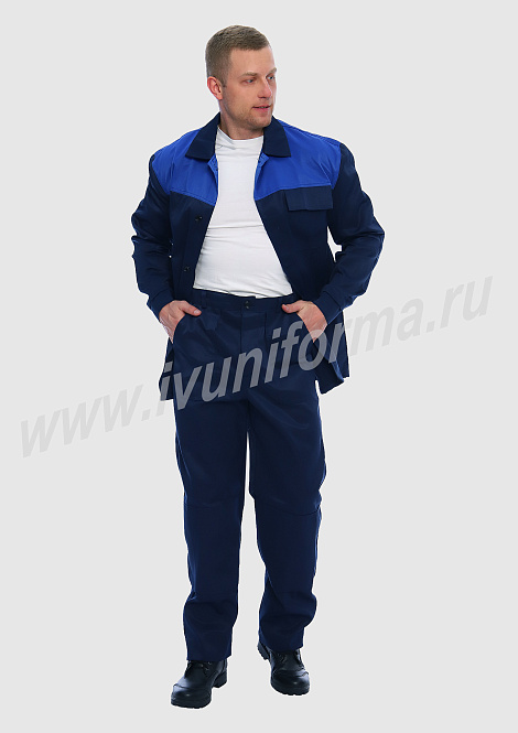 Костюм рабочий мужской с усилением арт. Р-02-22-ГР