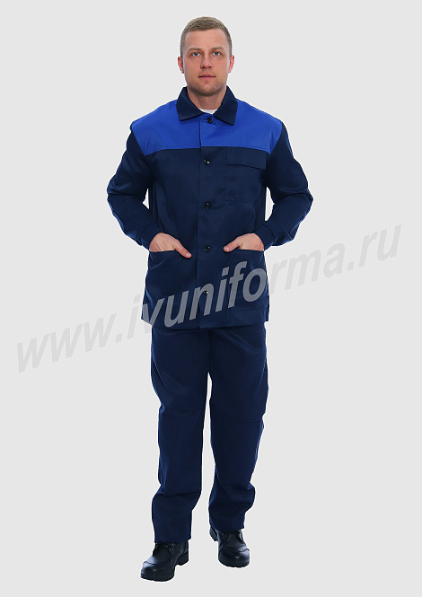 Костюм рабочий мужской с усилением арт. Р-02-22-ГР